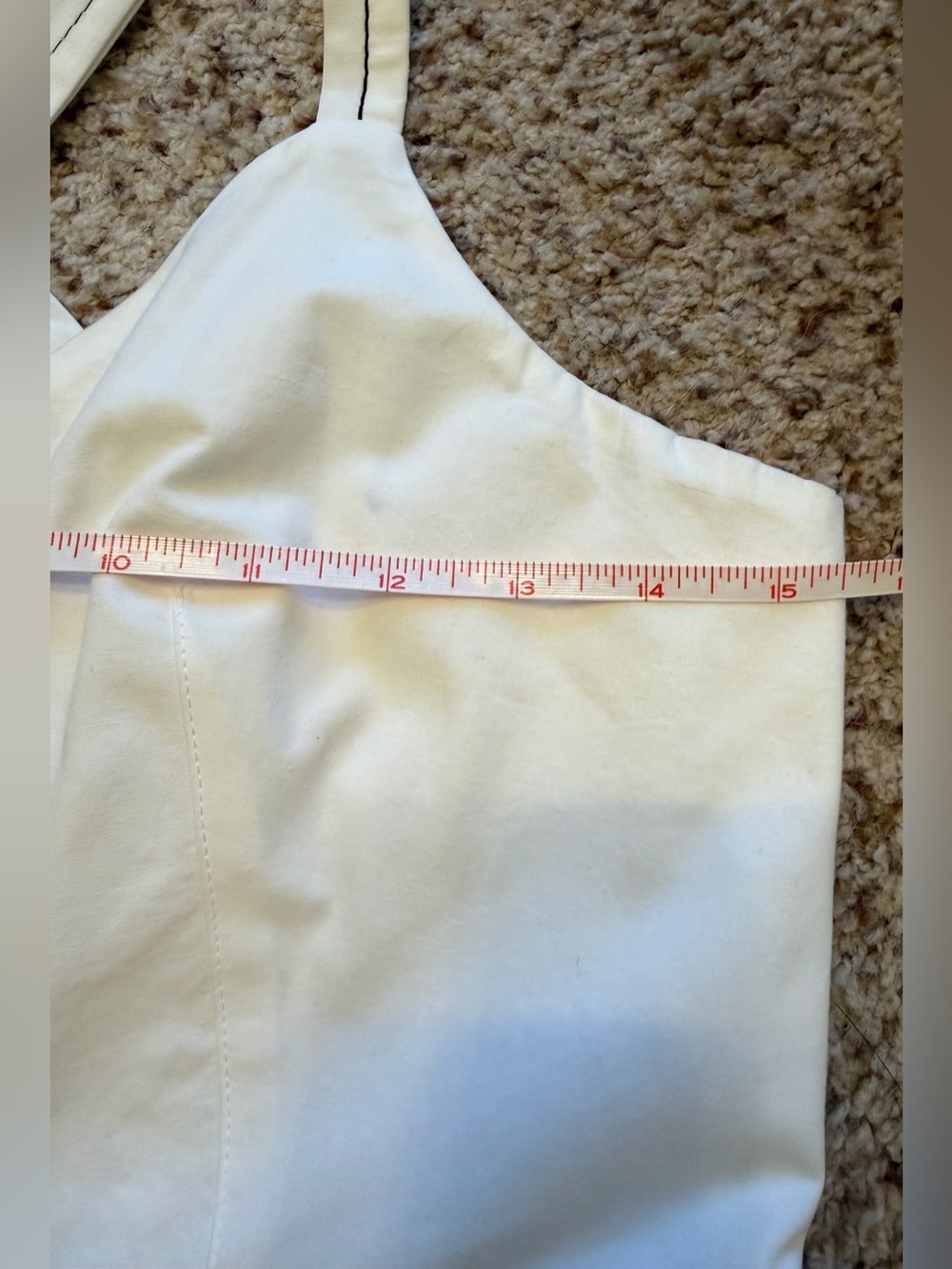 Proenza Schouler Full Front Zip Midi Dress White Cotton Linen Blend, Size 4 - Picture 12 of 16